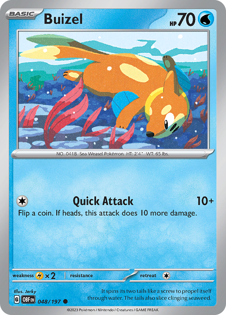 Buizel (048/197) [Scarlet & Violet: Obsidian Flames] | Good Games North