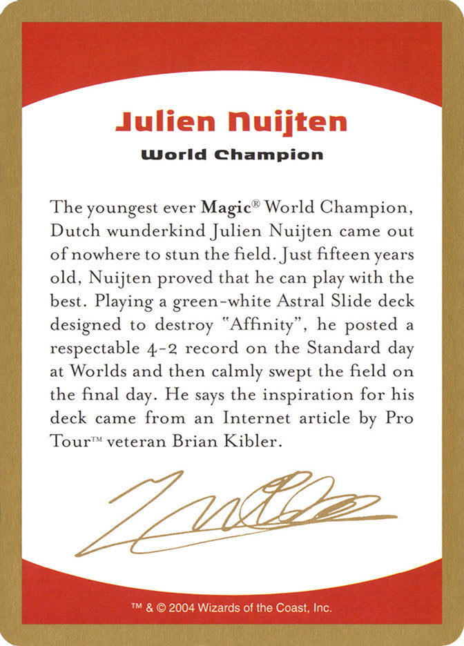 Julien Nuijten Bio [World Championship Decks 2004] | Good Games North
