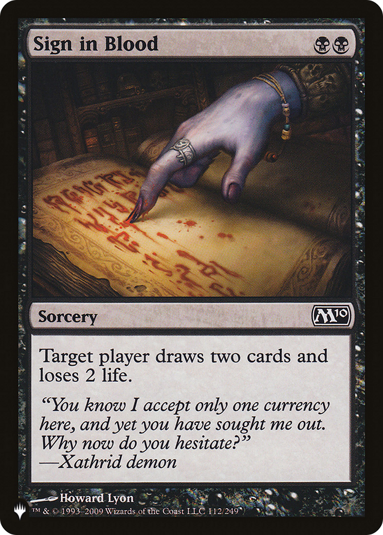 Sign in Blood (M10) [The List] | Good Games North