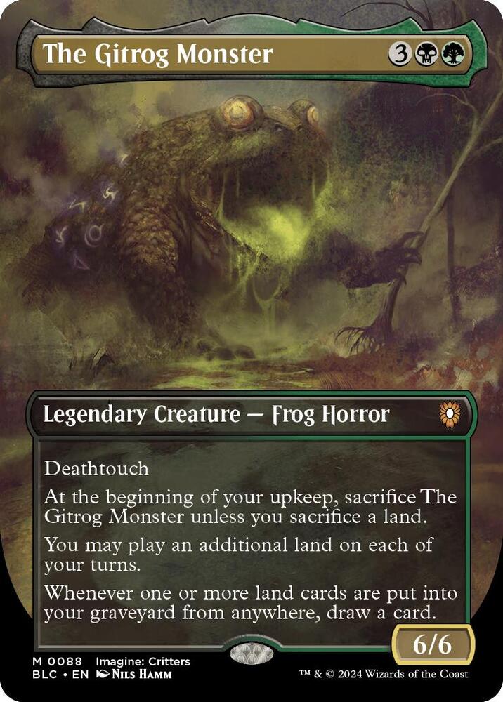 The Gitrog Monster 88 (Commander: Bloomburrow)  - Borderless Foil | Good Games North