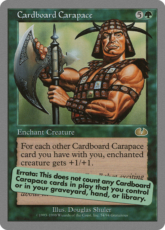 Cardboard Carapace 54/94 (Unglued)  | Good Games North