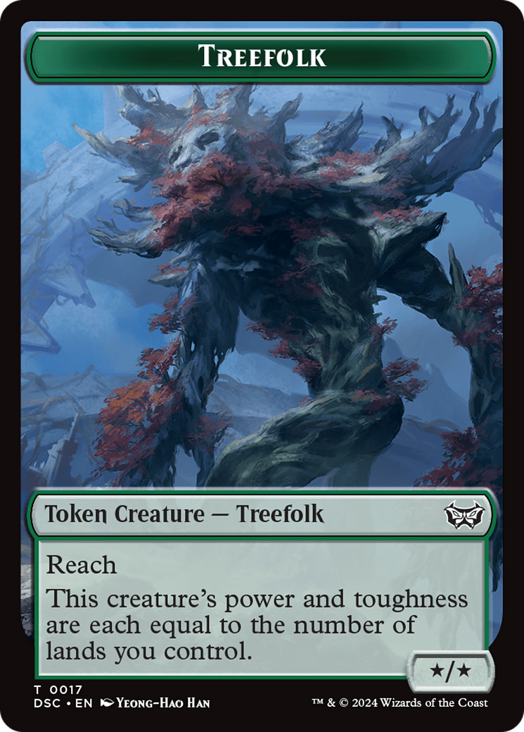 Treefolk // Spider Double-Sided Token [Duskmourn: House of Horror Commander Tokens] | Good Games North