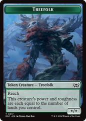 Treefolk // Spider Double-Sided Token [Duskmourn: House of Horror Commander Tokens] | Good Games North