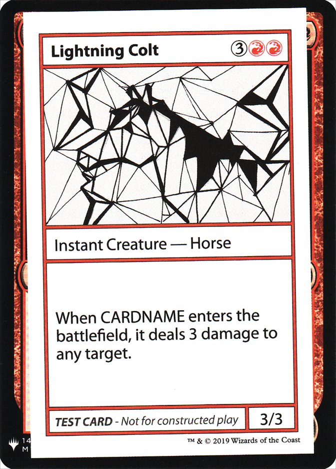 Lightning Colt [Mystery Booster Playtest Cards] | Good Games North