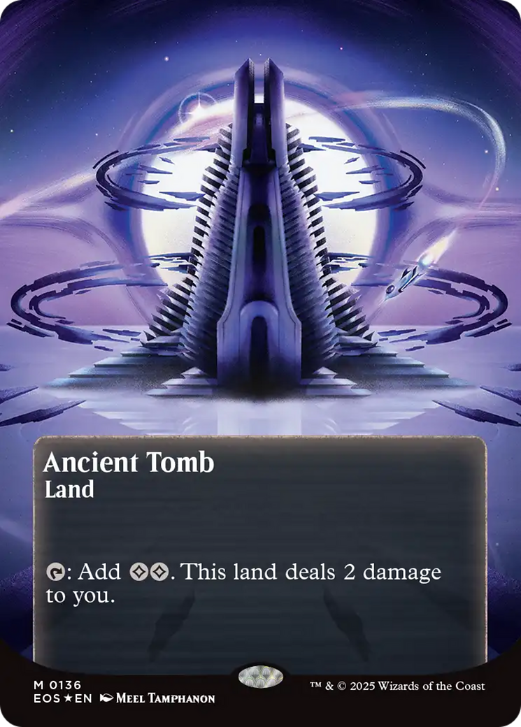 Ancient Tomb (0136) (Borderless) (Galaxy Foil) [Edge of Eternities: Stellar Sights] | Good Games North