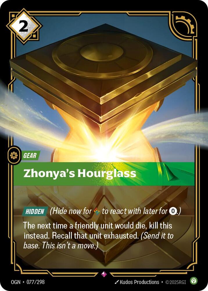 Zhonyas Hourglass 077/298 (Origins)  - Foil | Good Games North