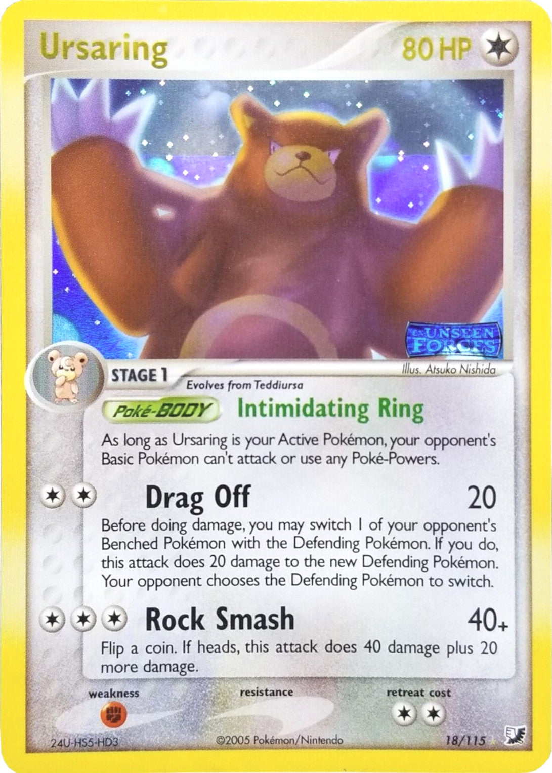 Ursaring (18/115) (Stamped) [EX: Unseen Forces] | Good Games North