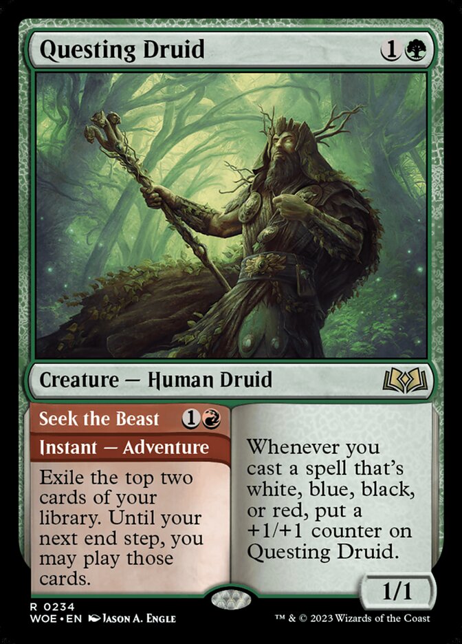 Questing Druid // Seek the Beast (Wilds of Eldraine)  | Good Games North