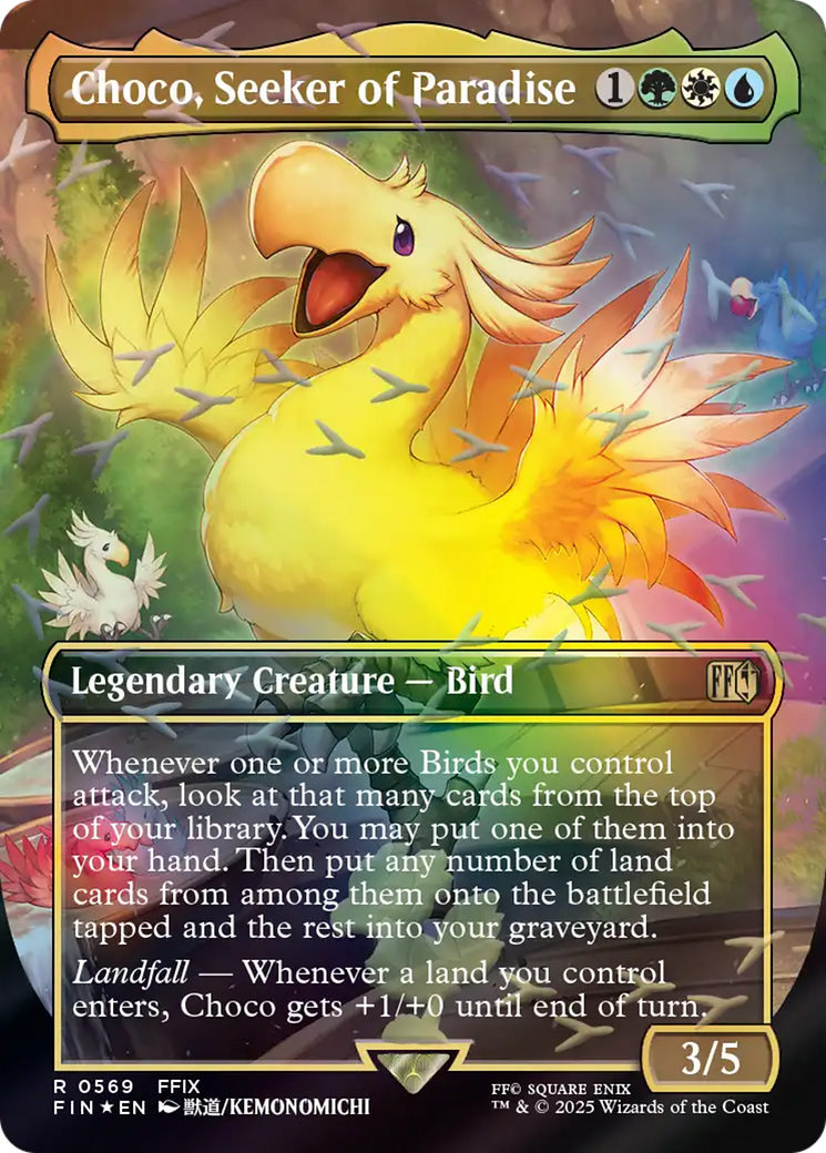 Choco, Seeker of Paradise (Borderless) (Chocobo Track Foil) [FINAL FANTASY] | Good Games North