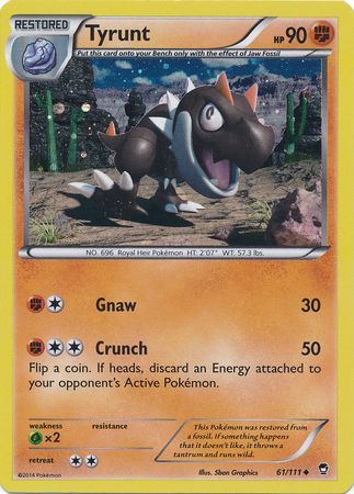 Tyrunt (61/111) (Cosmos Holo) [XY: Furious Fists] | Good Games North
