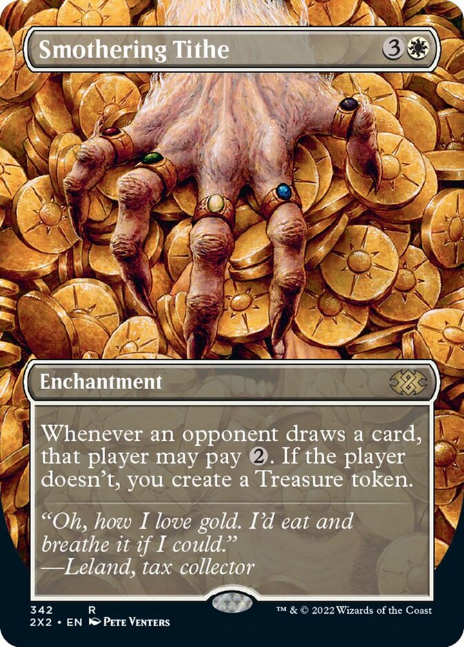Smothering Tithe (Borderless Alternate Art) [Double Masters 2022] | Good Games North