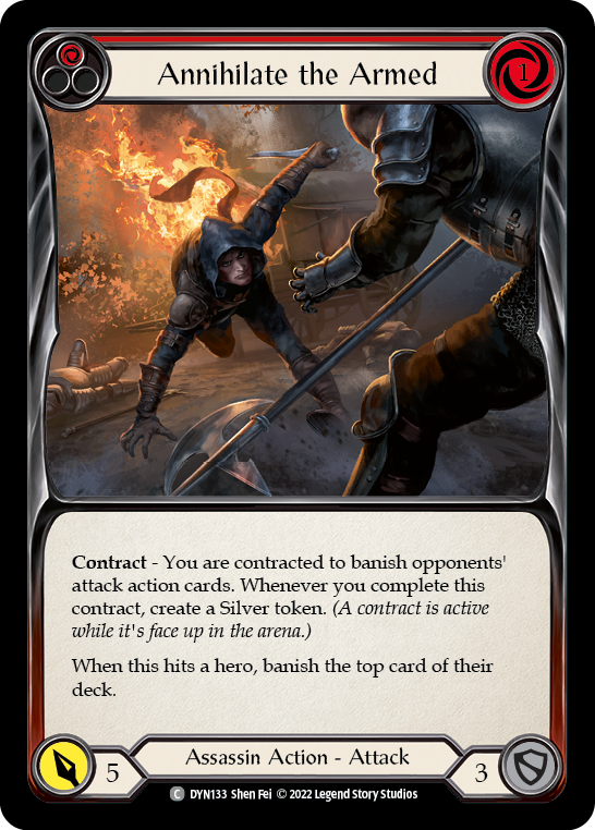 Annihilate the Armed (Red) [DYN133] (Dynasty)  Rainbow Foil | Good Games North