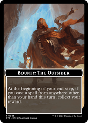 Bounty: The Outsider // Bounty Rules Double-Sided Token [Outlaws of Thunder Junction Commander Tokens] | Good Games North