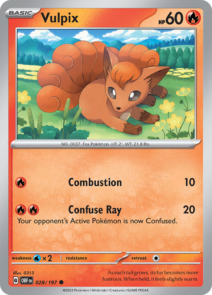 Vulpix (028/197) [Scarlet & Violet: Obsidian Flames] | Good Games North