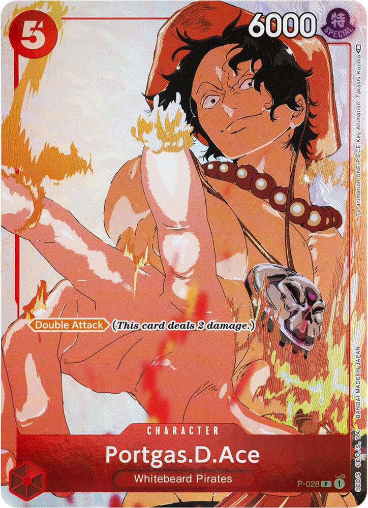 Portgas.D.Ace (Gift Col.) P-028 (One Piece Promotion Cards)  - Alternate Art Foil | Good Games North
