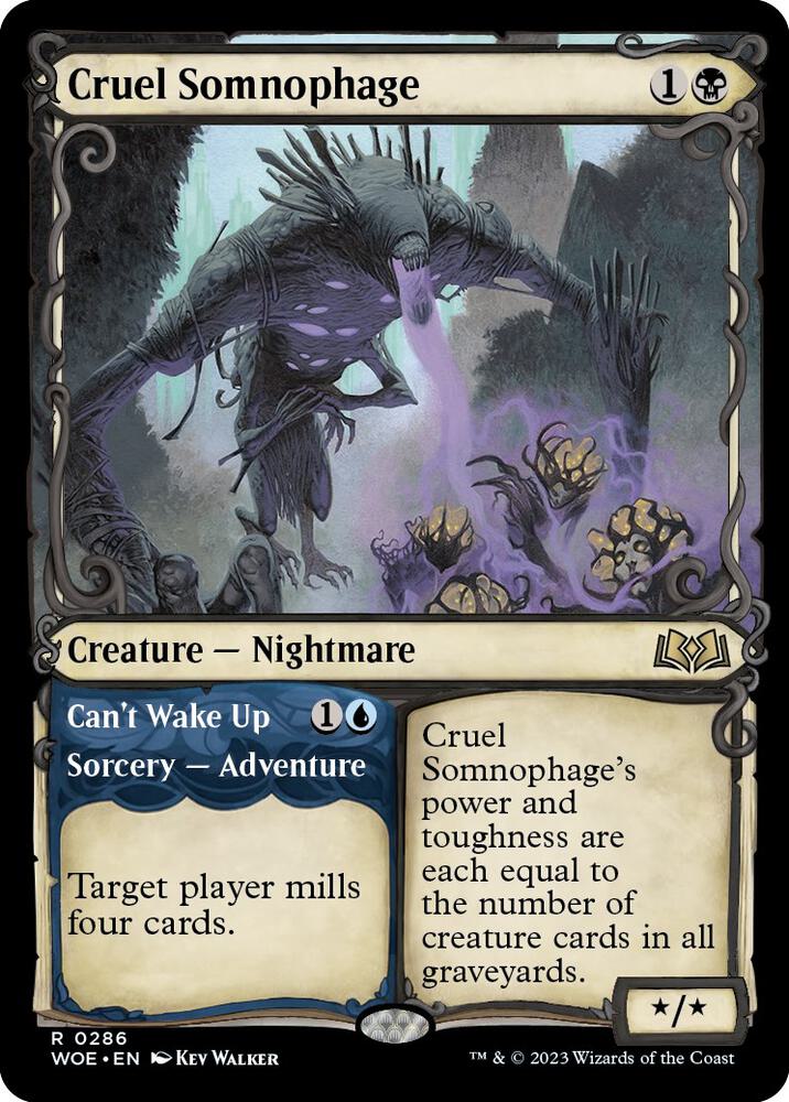 Cruel Somnophage // Can't Wake Up 286 (Wilds of Eldraine)  - Showcase | Good Games North