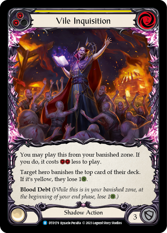 Vile Inquisition (Yellow) [DTD179] (Dusk Till Dawn)  Rainbow Foil | Good Games North