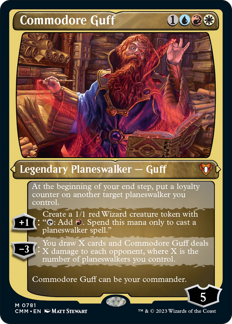 Commodore Guff (Display Commander) (Foil Etched) [Commander Masters] | Good Games North