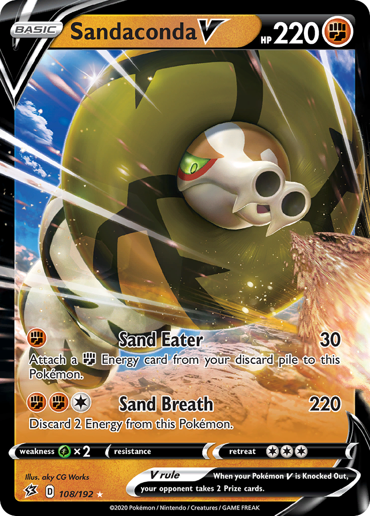 Sandaconda V (108/192) [Sword & Shield: Rebel Clash] | Good Games North