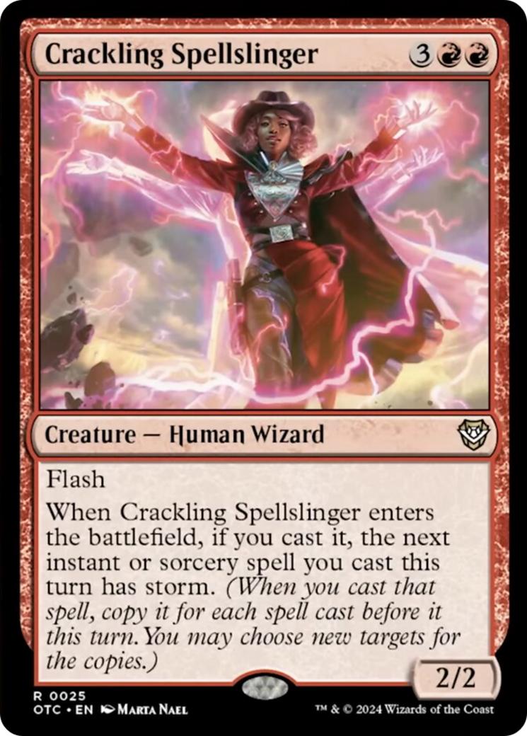 Crackling Spellslinger [Outlaws of Thunder Junction Commander] | Good Games North