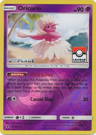 Oricorio (55/145) (League Promo 2nd Place) [Sun & Moon: Guardians Rising] | Good Games North