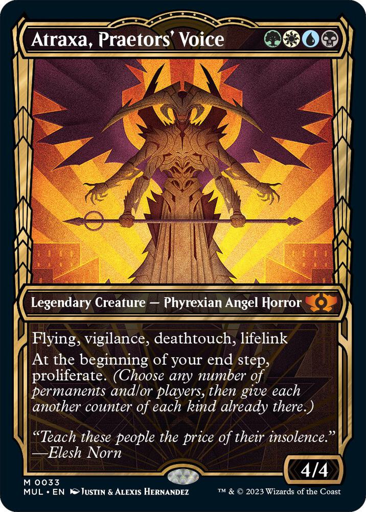 Atraxa Praetors Voice 33 (March of the Machine: Multiverse Legends)  - Showcase Foil | Good Games North