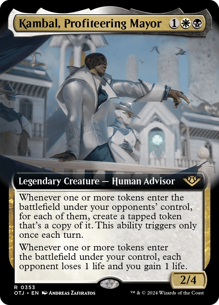Kambal, Profiteering Mayor (Extended Art) [Outlaws of Thunder Junction] | Good Games North