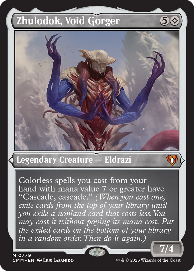Zhulodok, Void Gorger (Display Commander) (Foil Etched) [Commander Masters] | Good Games North