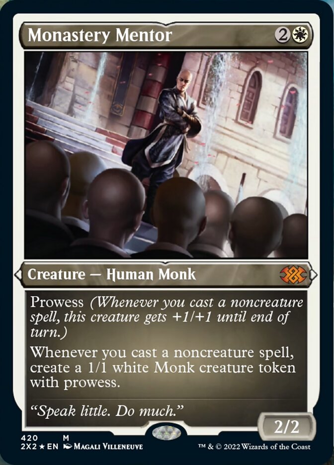 Monastery Mentor (Foil Etched) [Double Masters 2022] | Good Games North