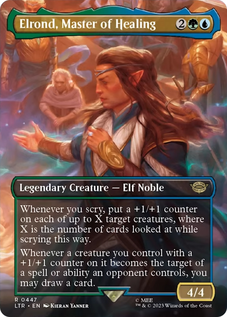 Elrond, Master of Healing (Borderless Alternate Art) [The Lord of the Rings: Tales of Middle-Earth] | Good Games North