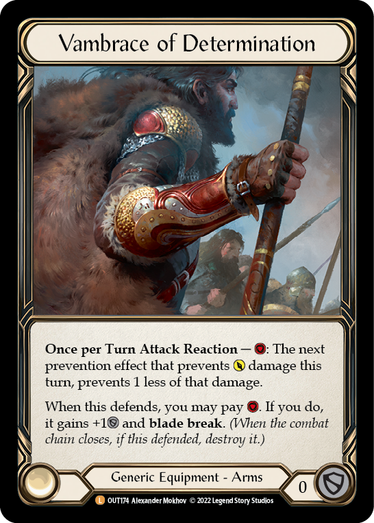 Vambrace of Determination [OUT174] (Outsiders)  Rainbow Foil | Good Games North