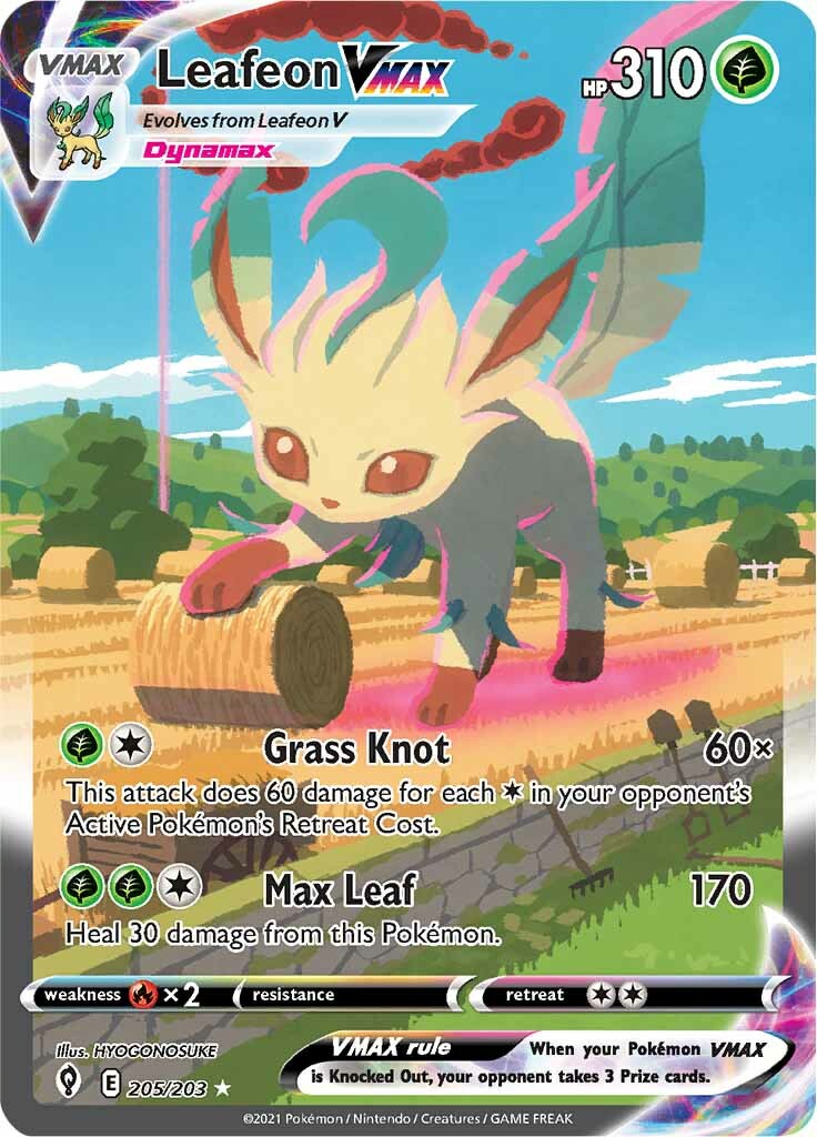 Leafeon VMAX (205/203) [Sword & Shield: Evolving Skies] | Good Games North