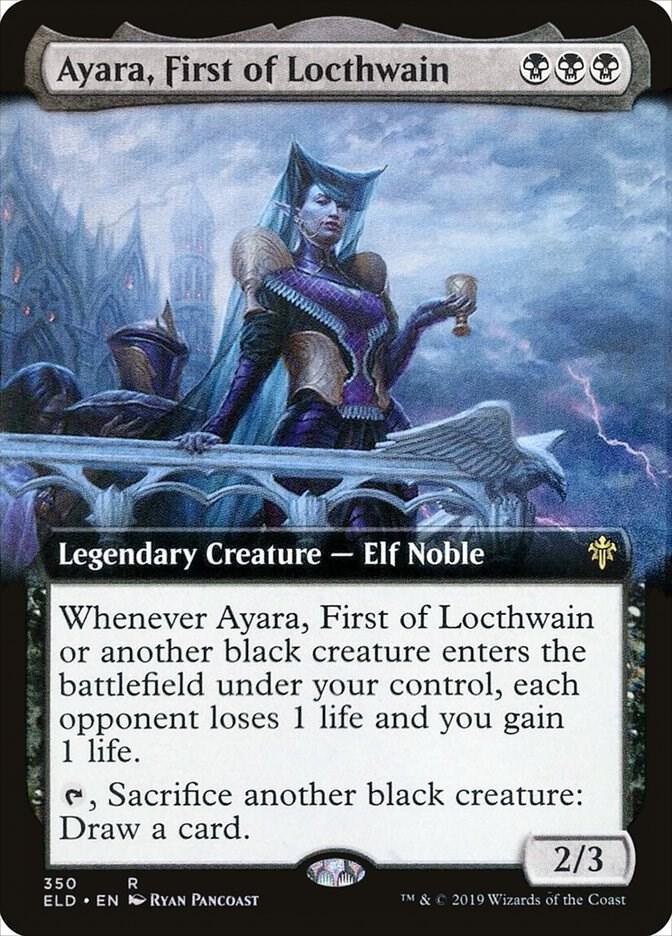 Ayara, First of Locthwain 350/269 (Throne of Eldraine)  - Extended Art | Good Games North