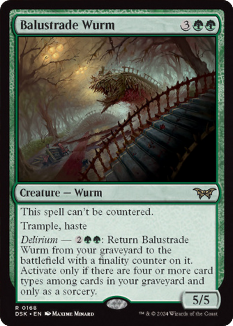 Balustrade Wurm [Duskmourn: House of Horror] | Good Games North