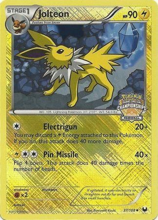 Jolteon (37/108) (Regional Championship) [League & Championship Cards] | Good Games North