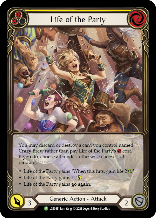 Life of the Party (Yellow) [LGS085] (Promo)  Rainbow Foil | Good Games North