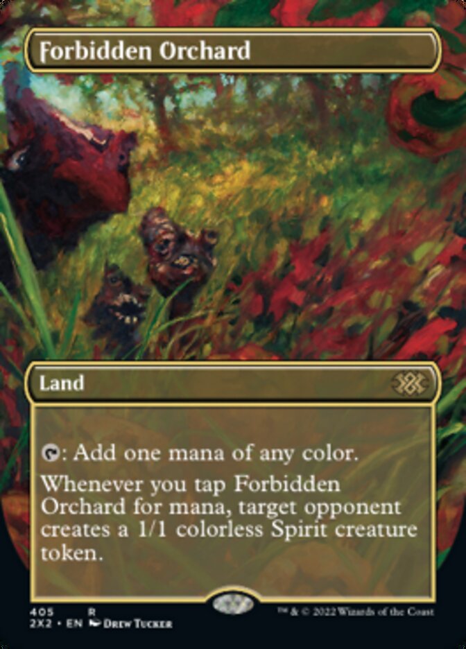 Forbidden Orchard (Borderless Alternate Art) [Double Masters 2022] | Good Games North