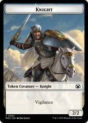 Knight (7) // Spirit (14) Double-Sided Token [March of the Machine Commander Tokens] | Good Games North