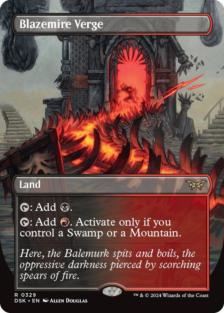 Blazemire Verge Borderless (Duskmourn: House of Horror)  - Foil | Good Games North