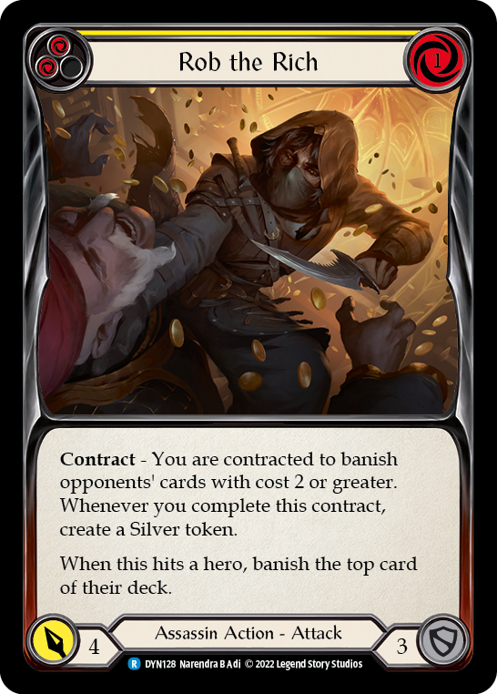 Rob the Rich (Yellow) [DYN128] (Dynasty)  Rainbow Foil | Good Games North