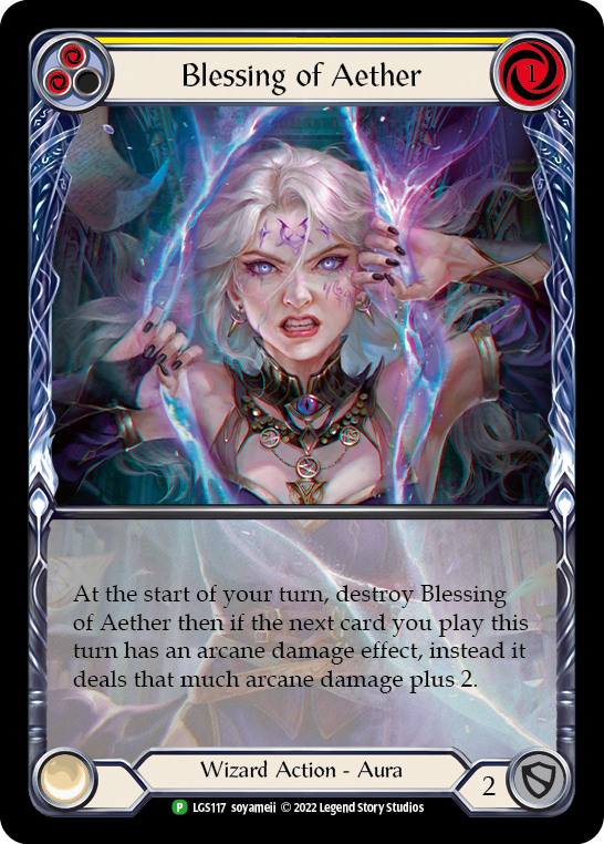 Blessing of Aether (Yellow) [LGS117] (Promo)  Rainbow Foil | Good Games North