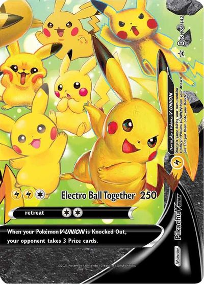 Pikachu V-UNION (SWSH142) (Celebrations) [Sword & Shield: Black Star Promos] | Good Games North