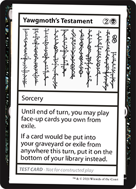 Yawgmoth's Testament (2021 Edition) [Mystery Booster Playtest Cards] | Good Games North