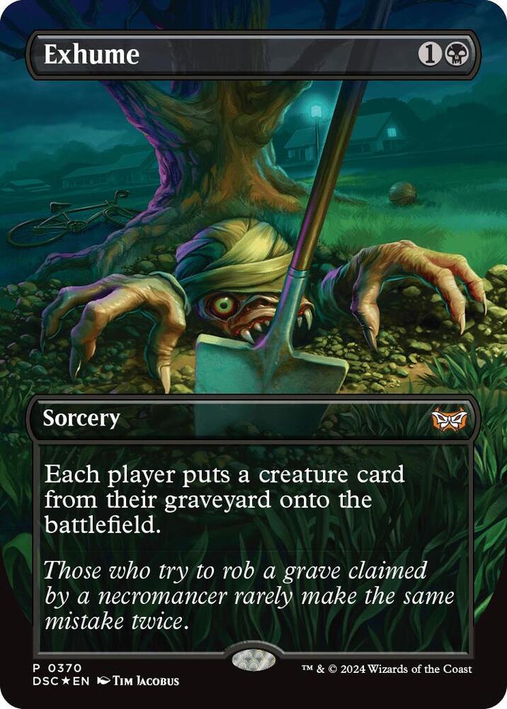 Exhume Borderless (Commander: Duskmourn: House of Horror)  - Foil | Good Games North