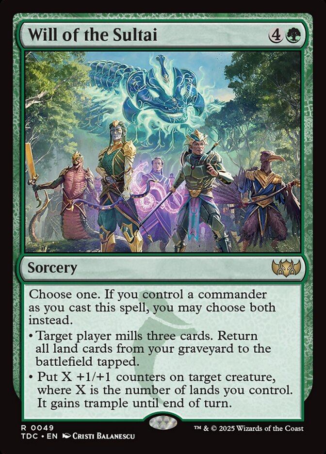 Will of the Sultai (Commander: Tarkir: Dragonstorm)  | Good Games North