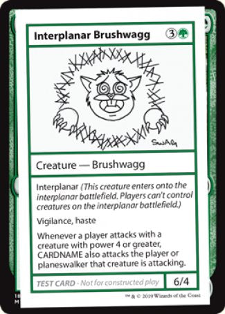 Interplanar Brushwagg (2021 Edition) [Mystery Booster Playtest Cards] | Good Games North