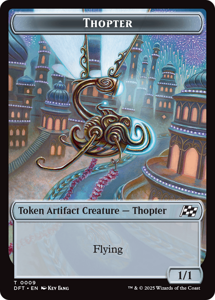 Golem (0015) // Thopter (0009) Double-Sided Token [Aetherdrift Tokens] | Good Games North