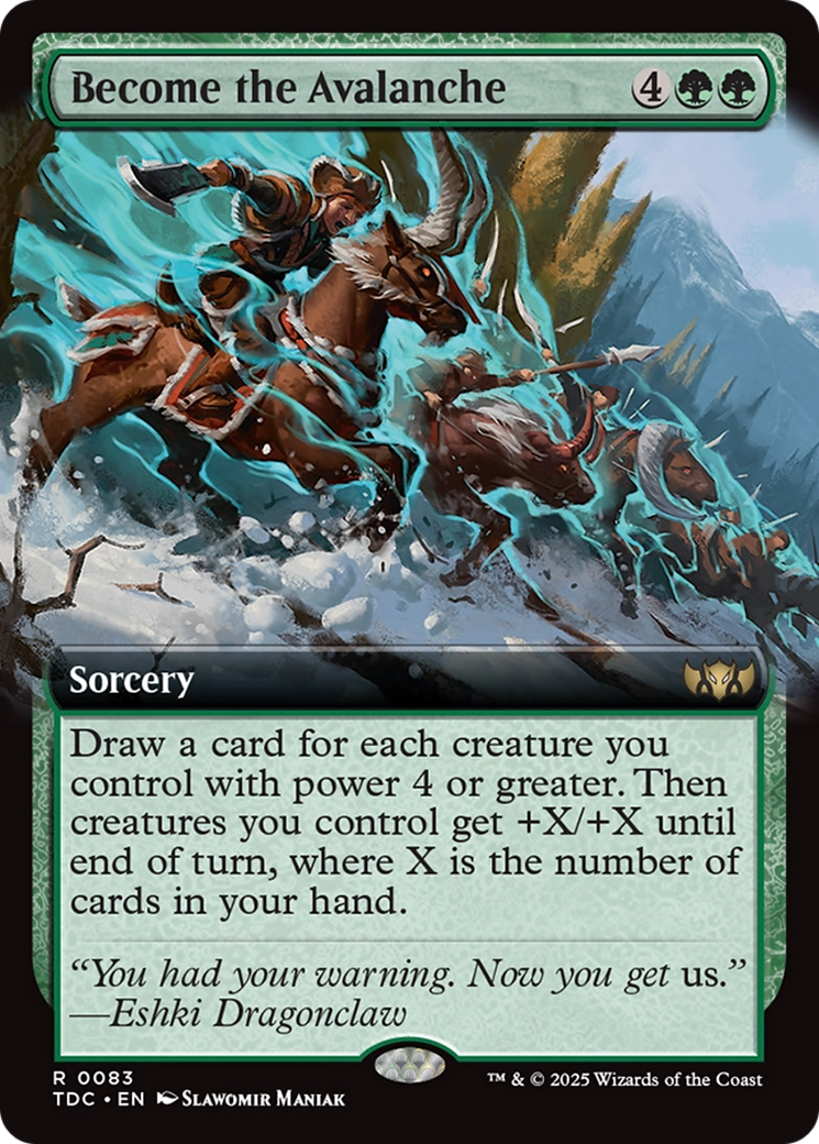 Become the Avalanche (Extended Art) [Tarkir: Dragonstorm Commander] | Good Games North