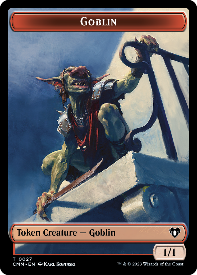 Saproling // Goblin Double-Sided Token [Commander Masters Tokens] | Good Games North