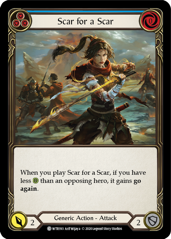 Scar for a Scar (Blue) [U-WTR193] (Welcome to Rathe Unlimited)  Unlimited Rainbow Foil | Good Games North